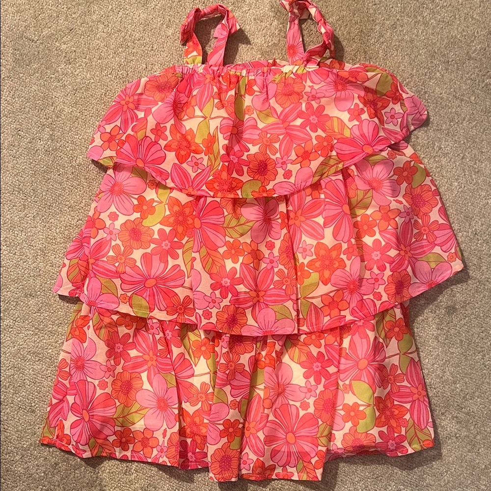 Floral Pink Kids Dress